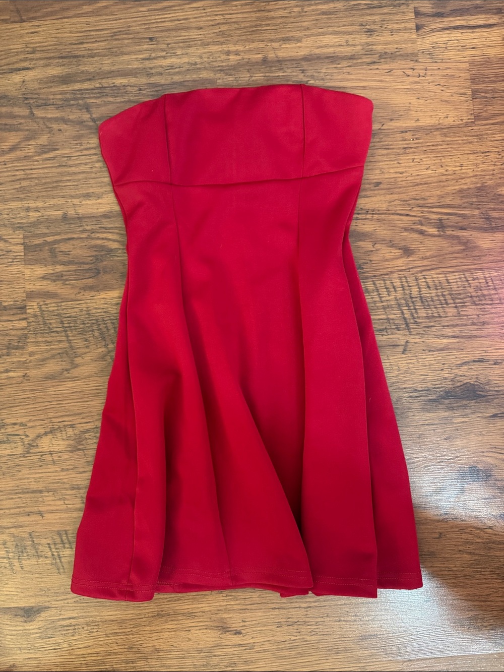 Strapless Red A-Line Dress 17.2.B.1